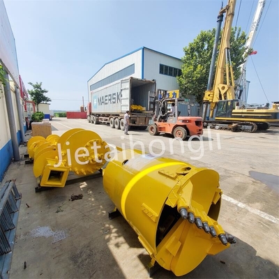Bored Pile Rotary Drill Bucket 500-2500mm Rock And Soil Layer Stie